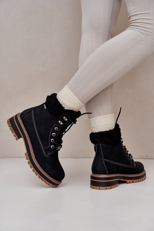 Теплі жіночі черевики Big Star OO274A287 Чорні