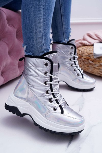 Жіночі чоботи Снігові чоботи Флісові утеплені Silver Muffin