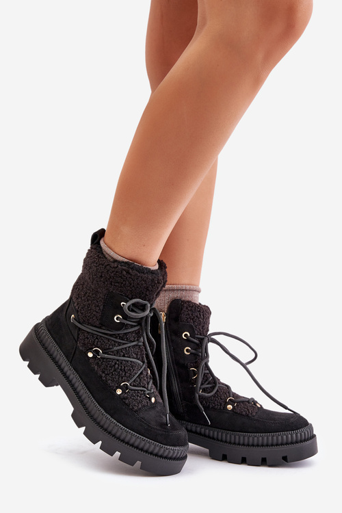 Чоботи з овчиною типу Black Merilana