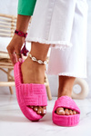 Тапочки на платформі Pink Lilly