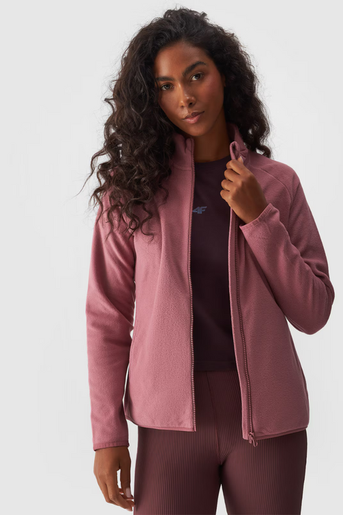 Жіночий звичайний фліс з коміром-стійкою 4F 4FWMM00TFLEF294-53S Рожевий