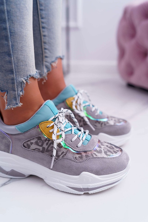 Спортивне жіноче взуття на високій підошві сірого кольору Cabana