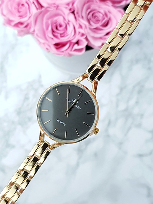 Жіночий годинник Giorgio & Dario Gold Large Black Debby Dial