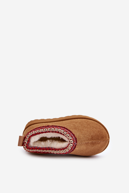 Снігові черевики дитячі на платформі з утепленим хутром Верблюжа Вілабрія