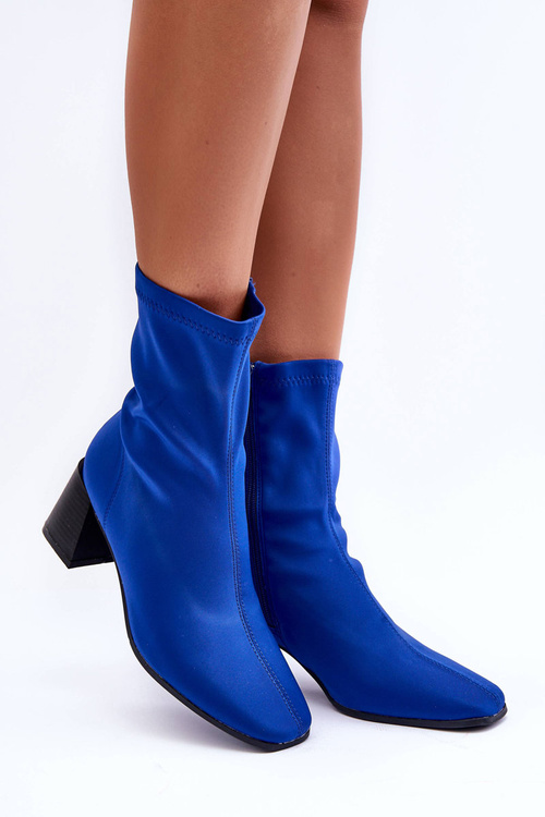 Матеріал Чоботи на блискавці Сині Amisa