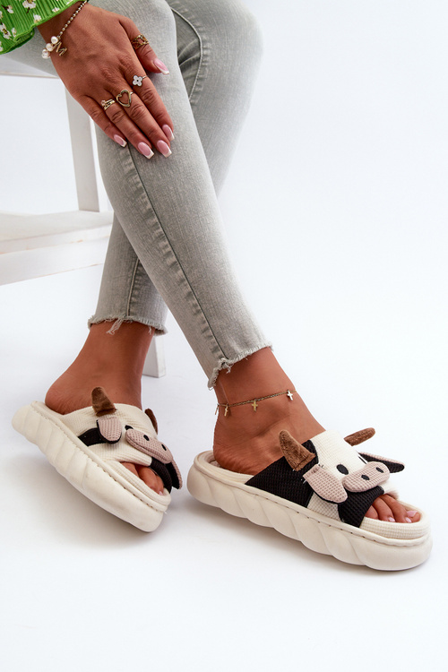 М'які та зручні жіночі тапочки Корівки світло-бежеві Paivessa