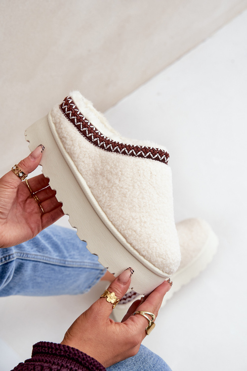 Снігоступи Тапочки На Платформі З Овчини Світло Бежеві Ovirissa