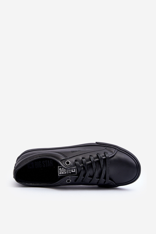Чоловічі кросівки з еко шкіри чорні Big Star JJ174234
