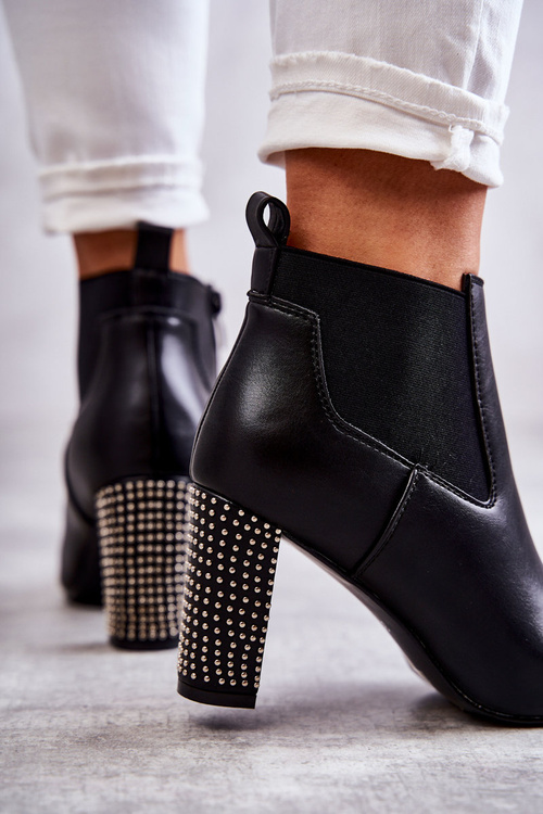 Елегантні черевики на постінці з форсунками Black Elinor