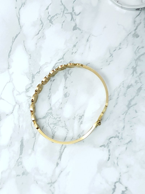 Жіночий сталевий браслет з цирконієм Infinity Gold Vien