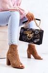 Ажурні чоботи на шпильці Camel Brittany