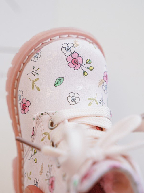 Дитячі утеплені чоботи на блискавці, рожеві Dolida