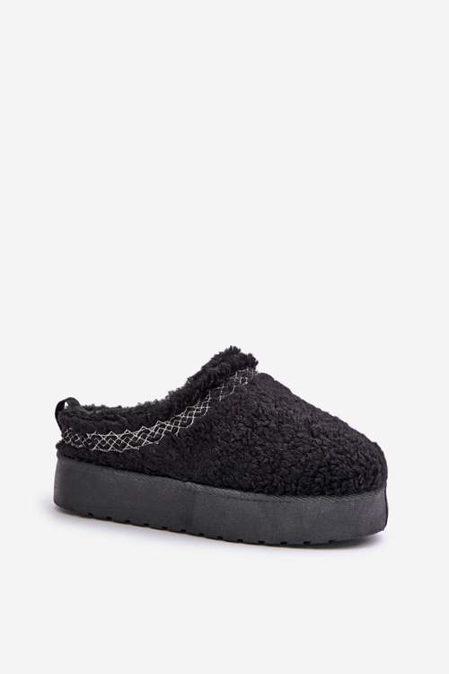 Снігові черевики на платформі з овчиною Black Mesirra