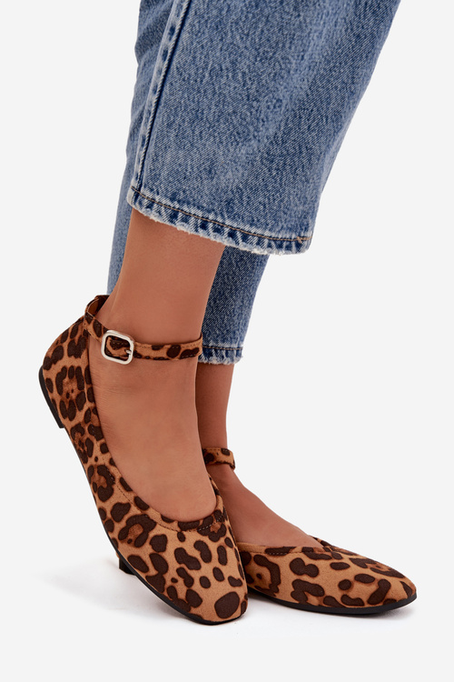 Жіночі балеринки з ременем і пряжкою Panterka Janelor