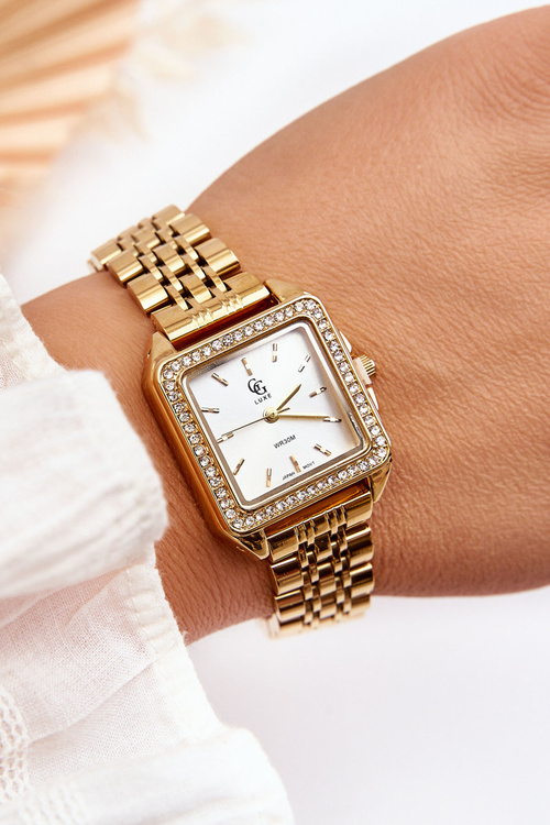 Жіночий водонепроникний годинник GG Luxe Gold Zirconia