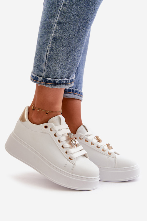 Жіночі кросівки на платформі з білим ведмедиком Vailina