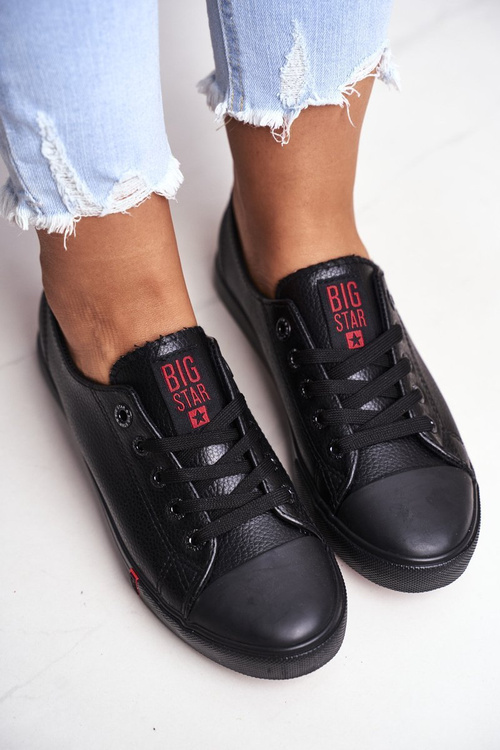 Жіночі шкіряні кросівки Big Star GG274007 Чорні
