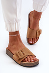 Жіночі босоніжки з пряжкою Eco Suede Camel Laeltia