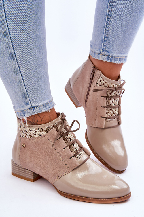 Шкіряні черевики Maciejka 05953-04 Бежеві