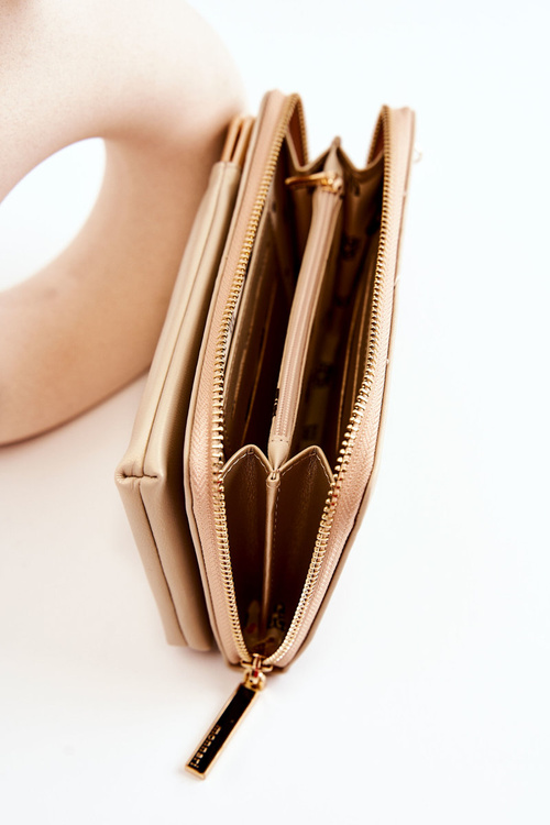 Елегантний гаманець 2в1 Monnari ETUA050-0023 Бежево-золотий