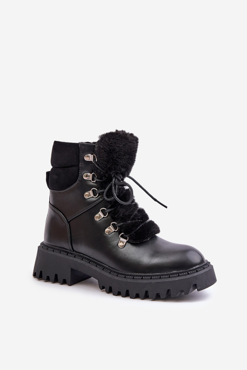 Теплі ботильйони на блискавці з еко шкіри Willatta чорного кольору