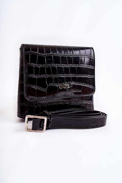 Маленька шкіряна сумка GOE ZNJ034 чорна