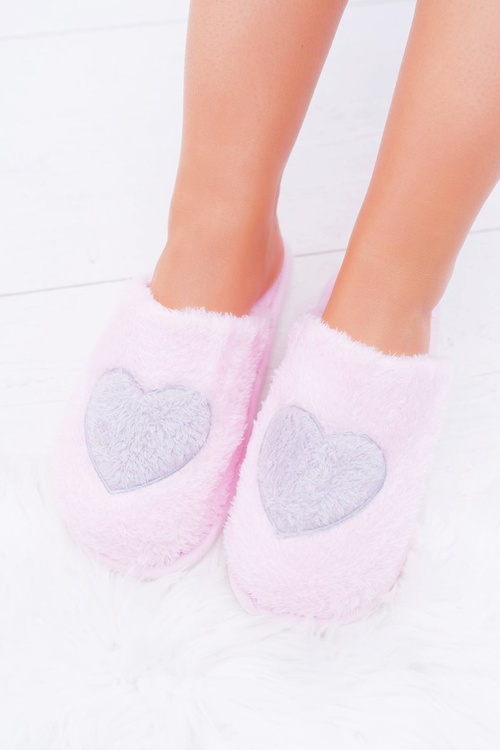 Жіночі тапочки сердечка світло-рожеві