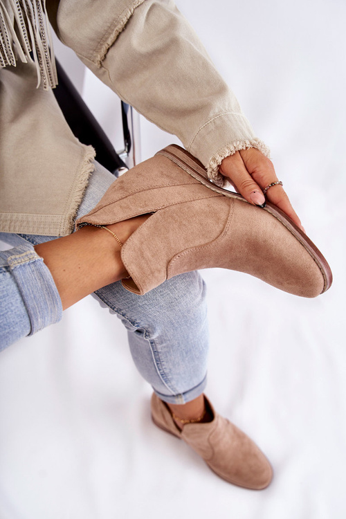 Замшеві чоботи з вирізами на плоскому каблуці Belgie Henriette