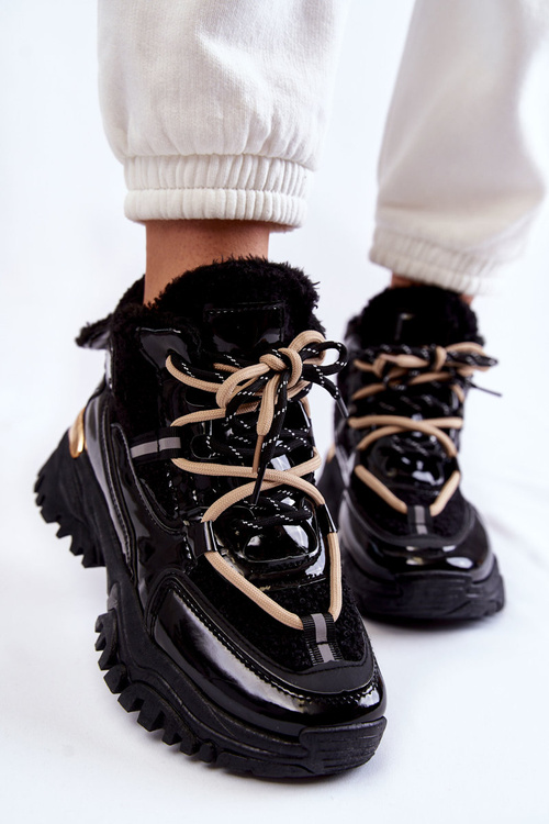 Жіночі утеплені спортивні черевики Edora чорного кольору