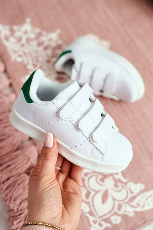 Дитяче спортивне взуття на липучці біло-зелений Fifi