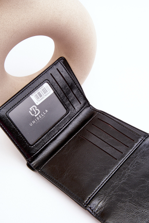 Жіночий гаманець з шкірозамінника чорного кольору Joanela