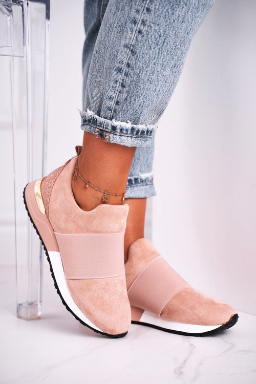 Жіноче спортивне взуття, кросівки, сліпони, рожеві, щось говорять