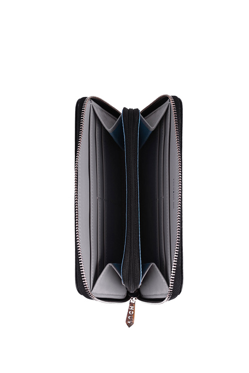 Шкіряний гаманець на блискавці Black Mille