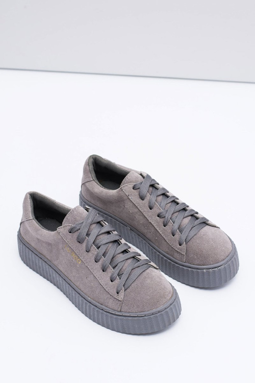 Лу Бу | Сірі замшеві кросівки Jagger на платформі