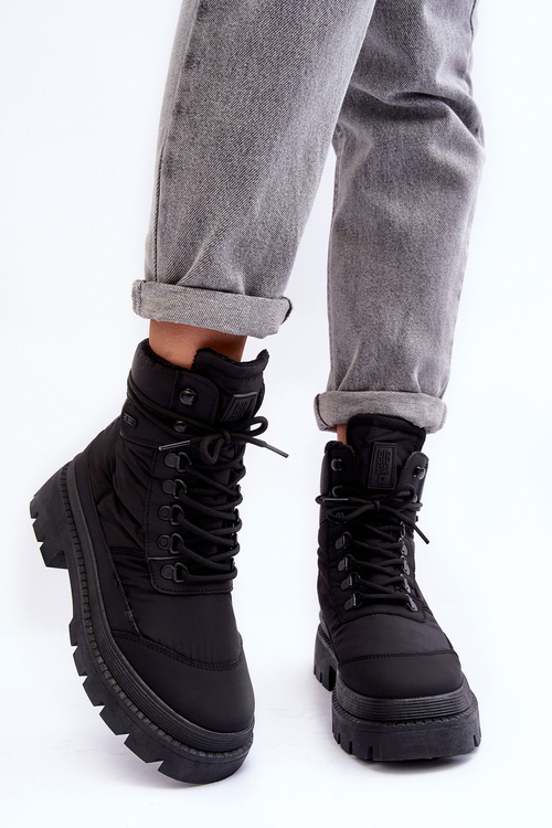 Жіночі черевики Trapper Теплі на платформі та підборах Big Star MM274340 Чорні