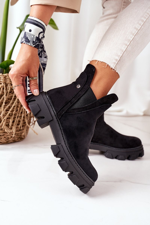 Чорні утеплені черевики Челсі. Гарна ідея