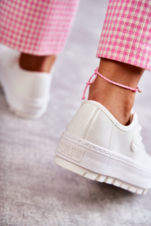 Модні лаковані кросівки Big Star KK274045 Білі