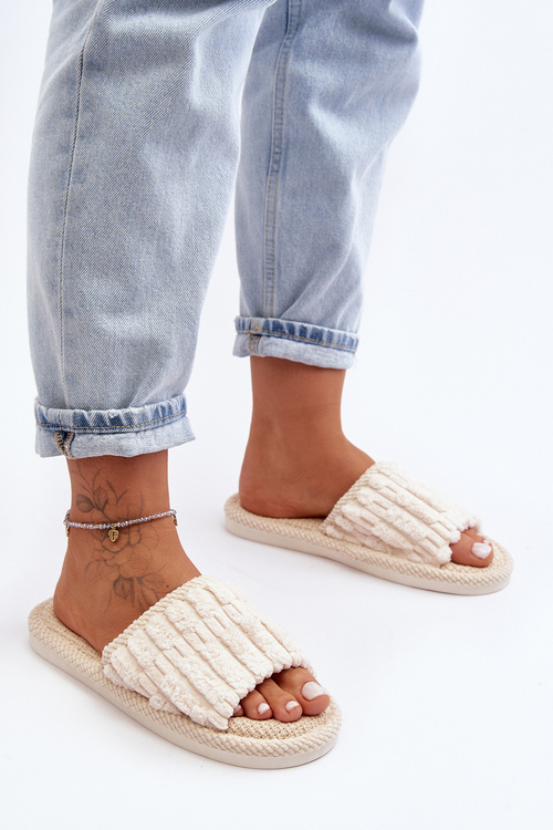 Жіночі класичні бежеві тапочки Rirovi