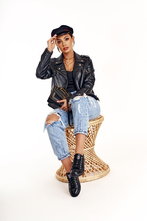 Жіночі шкіряні кросівки Big Star Black V274871