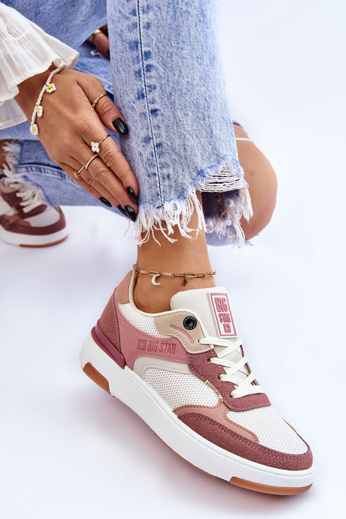 Жіноче спортивне взуття Sneakers Big Star LL274438 Pink-White