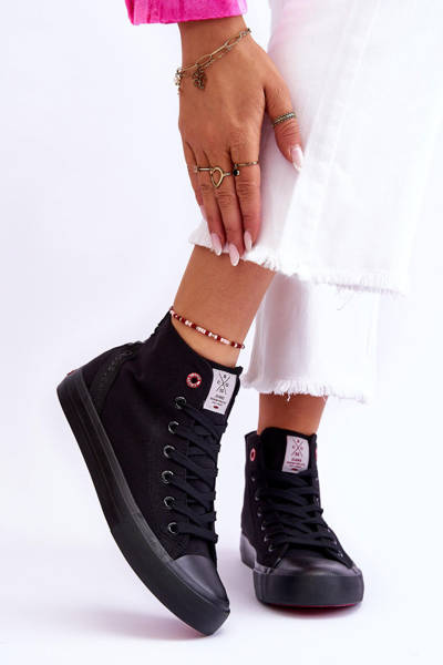 Жіночі класичні високі кросівки Cross Jeans LL2R4088C чорні