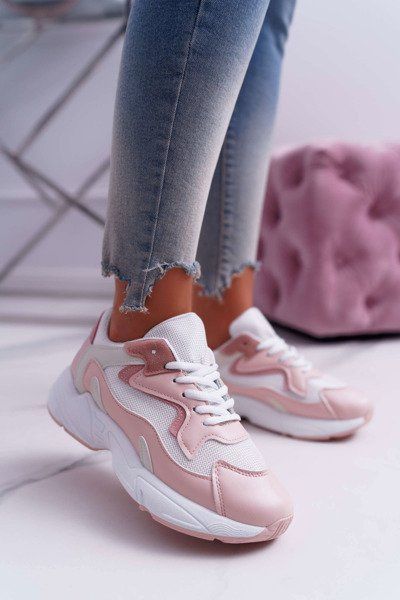 Спортивне жіноче взуття Рожево-Біла Шанталь