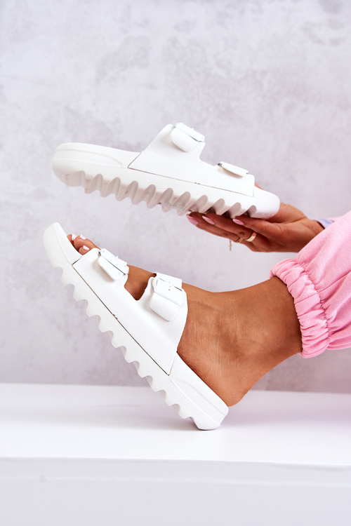 Гумові тапочки на платформі, бежевий Westie