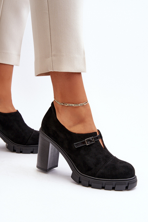 Жіночі туфлі на високих підборах чорні Tauina