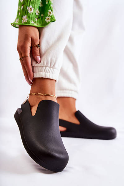Модні гумові сабо Black Meriko