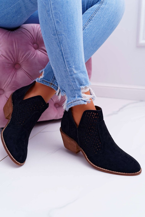 Жіночі весняні ковбойські чоботи Black Matty