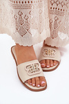 Плоскі Жіночі Сандалі З Декоративним Елементом Бежеві Nenitta