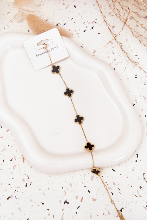 Браслет з підвісками із нержавіючої сталі золото-чорний