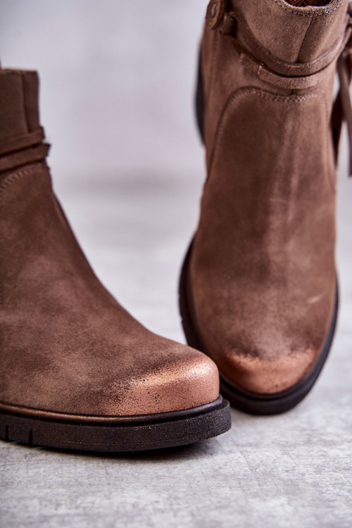 Чоботи жіночі замшеві Maciejka 05720-14 Світло-коричневі