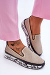 Жіночі ажурні шкіряні кросівки сліпони бежеві Sorito